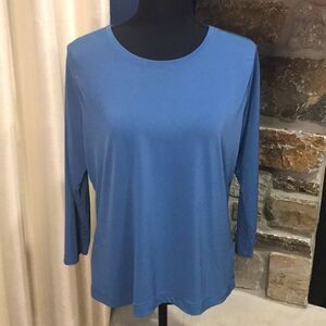 Compliments Women's Top/Blouse, Large, Blue